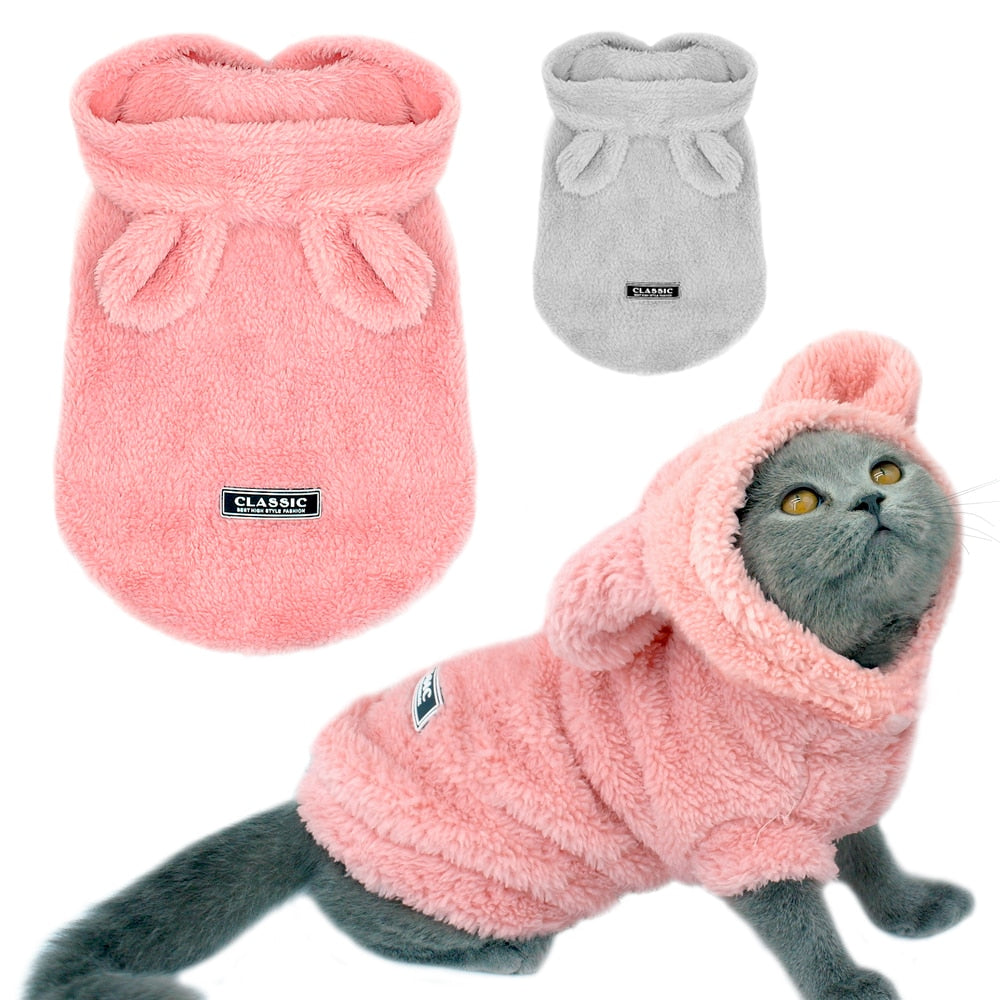 Warm Winter Hoodie For Cats